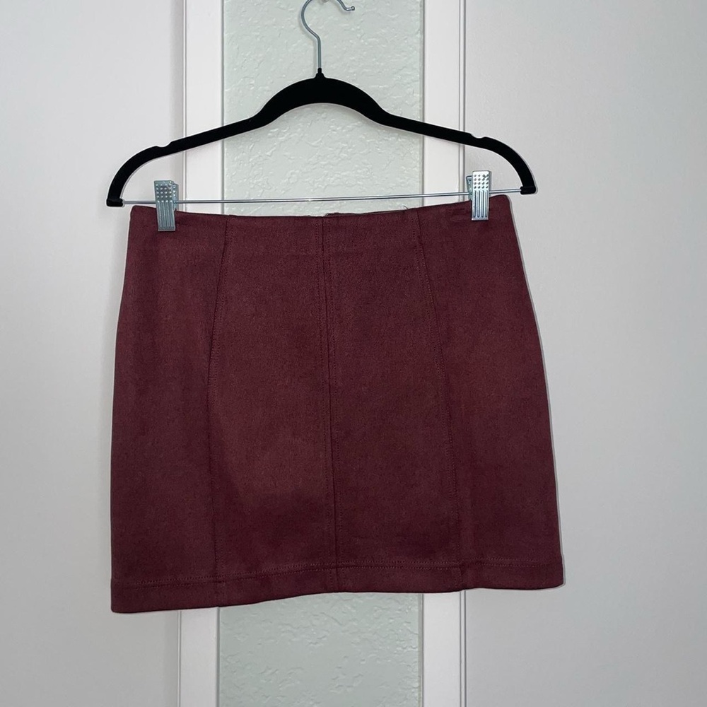 Red Burgundy Velvet Skirt